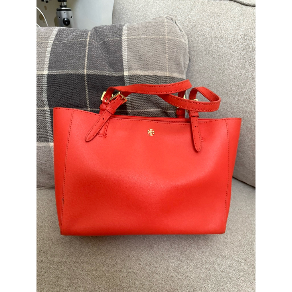 Tory Burch Orange Large Tote Bag 100% ORIGINAL PL