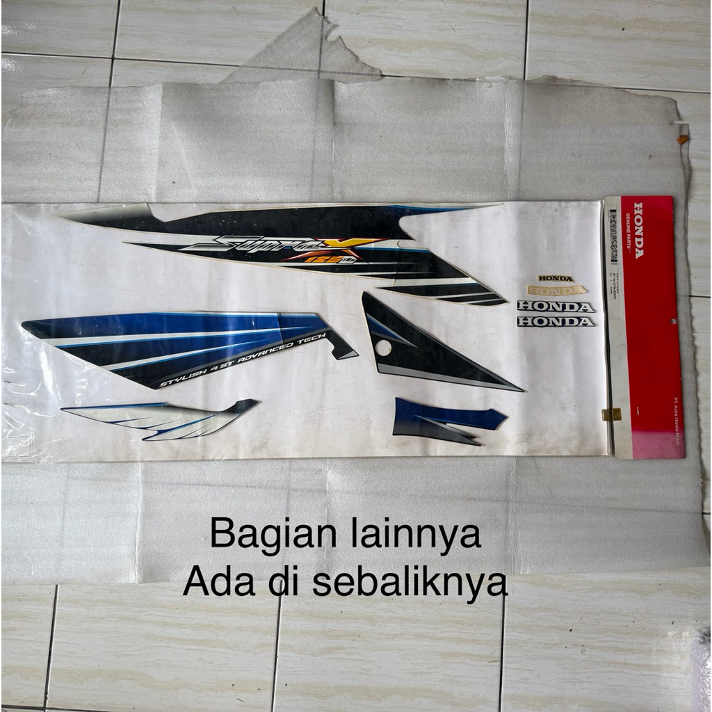 Stripping Set Supra X125D Putih Biru Ori AHM 871X0KTM850ZD