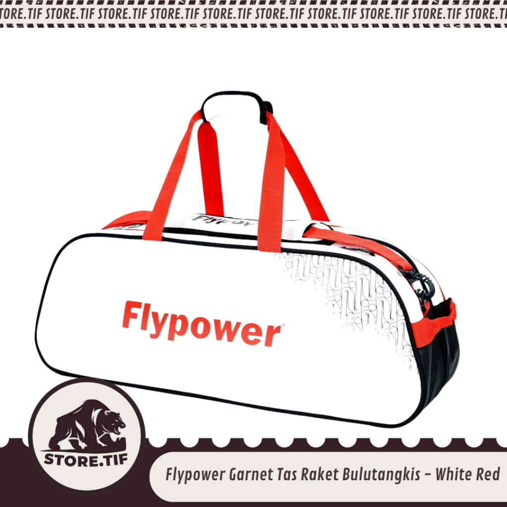 Flypower Garnet Tas Raket Bulutangkis - White Red