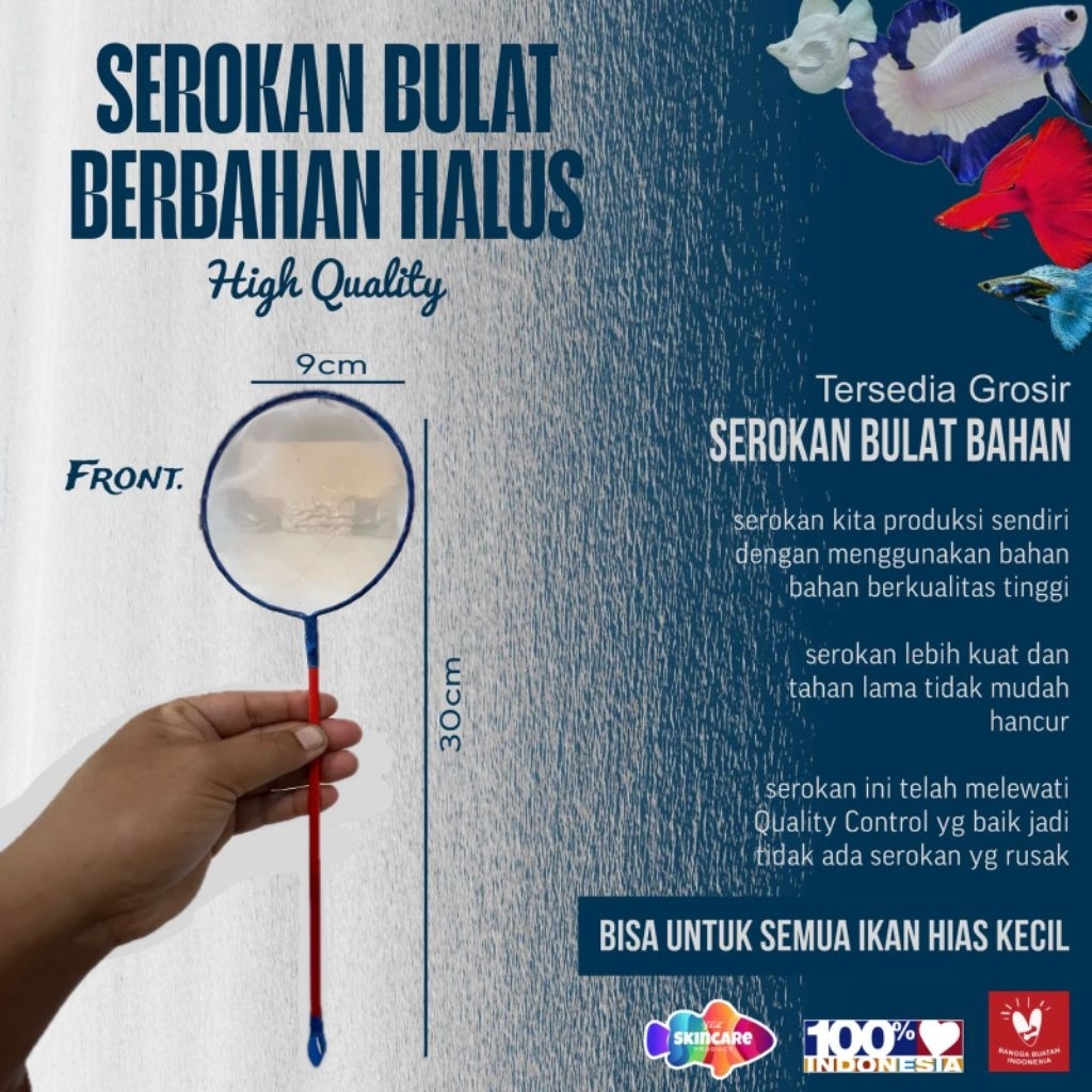 Serokan Ikan Premium Bulat Besar Berkualitas Tinggi