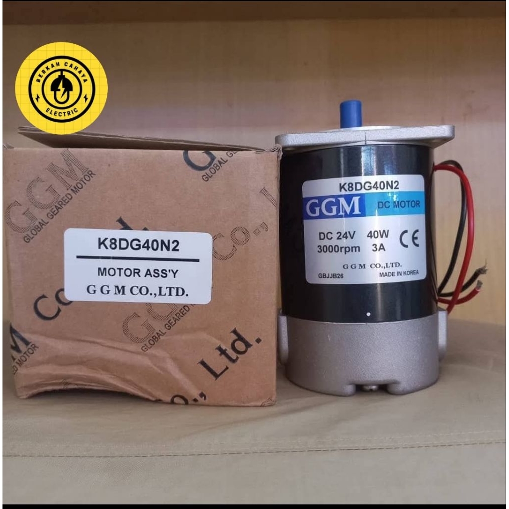 GGM DC Motor K8DG40N2 40Watt 24Volt 3000rpm ORIGINAL NEW