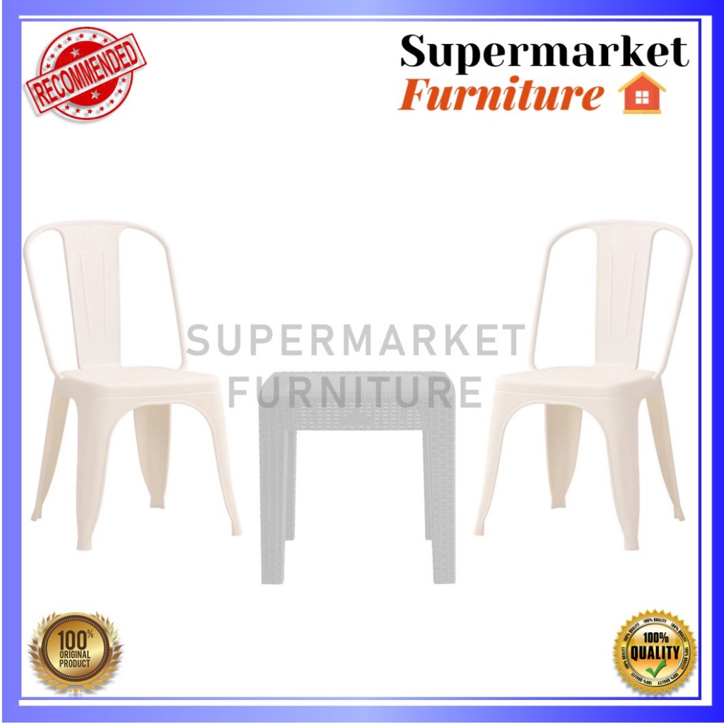 SET KURSI PLASTIK OLYMPLAST IRON CHAIR/ KURSI CAFE / KURSI OUTDOOR