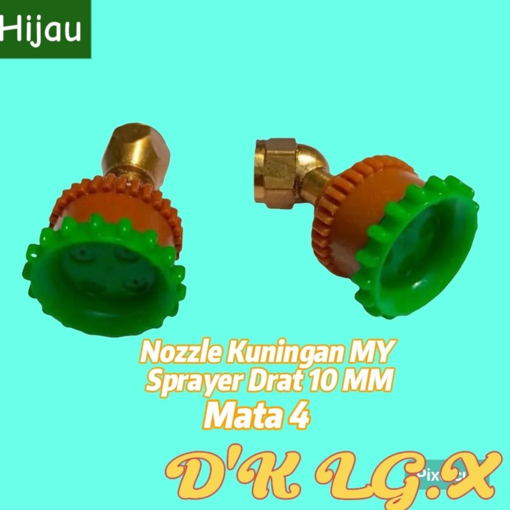 NOZZLE SPRAYER MALAYSIA 4 LUBANG/NOZZLE SPRAYER ELEKTRIK (Hijau)