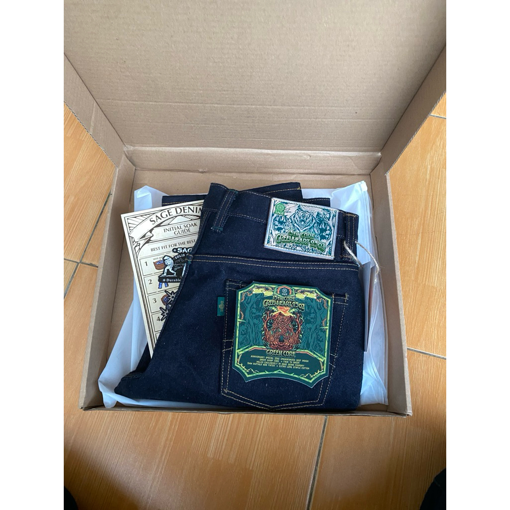 sage denim aniversary green core 23 oz
