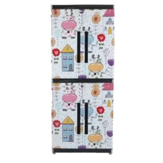 Miami Lemari Plastik Orlando Jumbo 4 Susun Karakter Sapi Teddy Full Rak