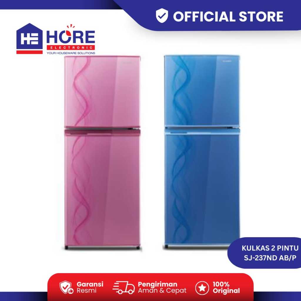 Kulkas Sharp SJ 237 ND Lemari Es 2 Pintu SJ237ND - Kirei Series AB/AP