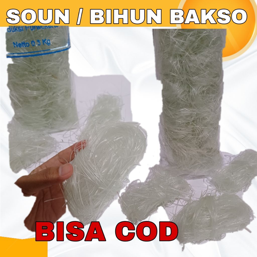 SOUN / BIHUN UNTUK BAKSO / SOUN UNTUK SOTO, SOHUN UNTUK MIE BAKSO SOUN LEMBUT