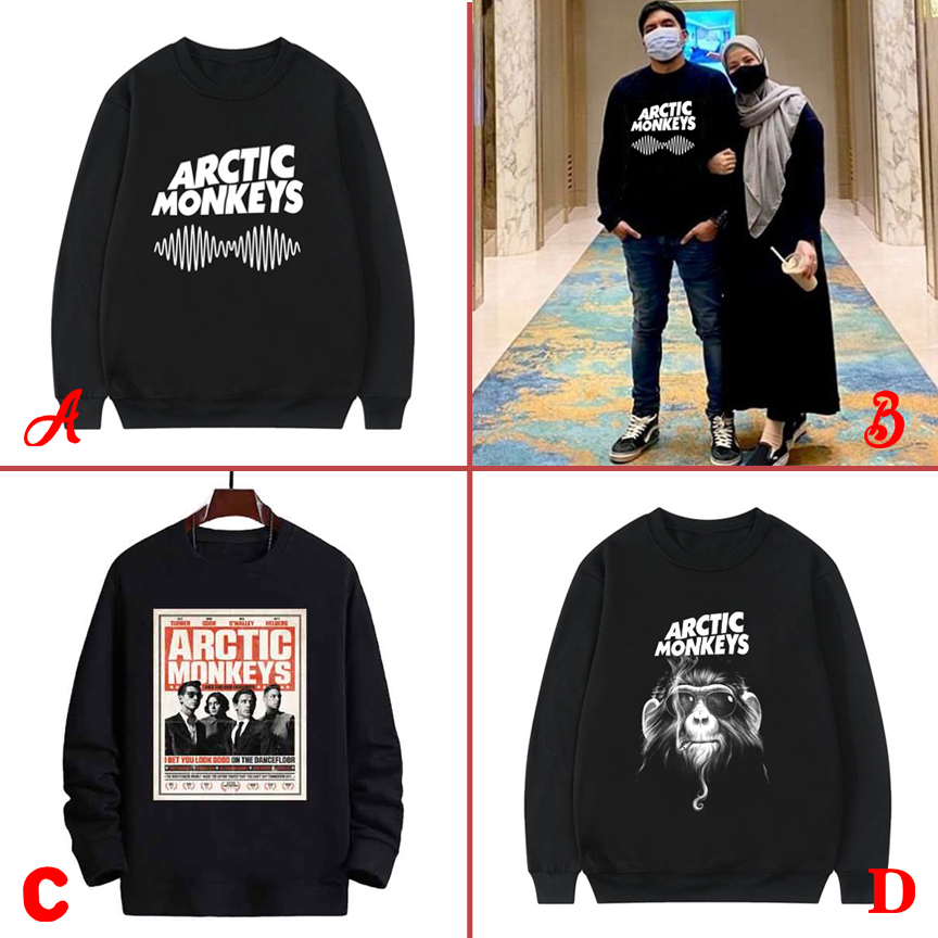 Sweater Arctic Monkeys Band Crewneck Sweatshirt Bahan Cotton Fleece