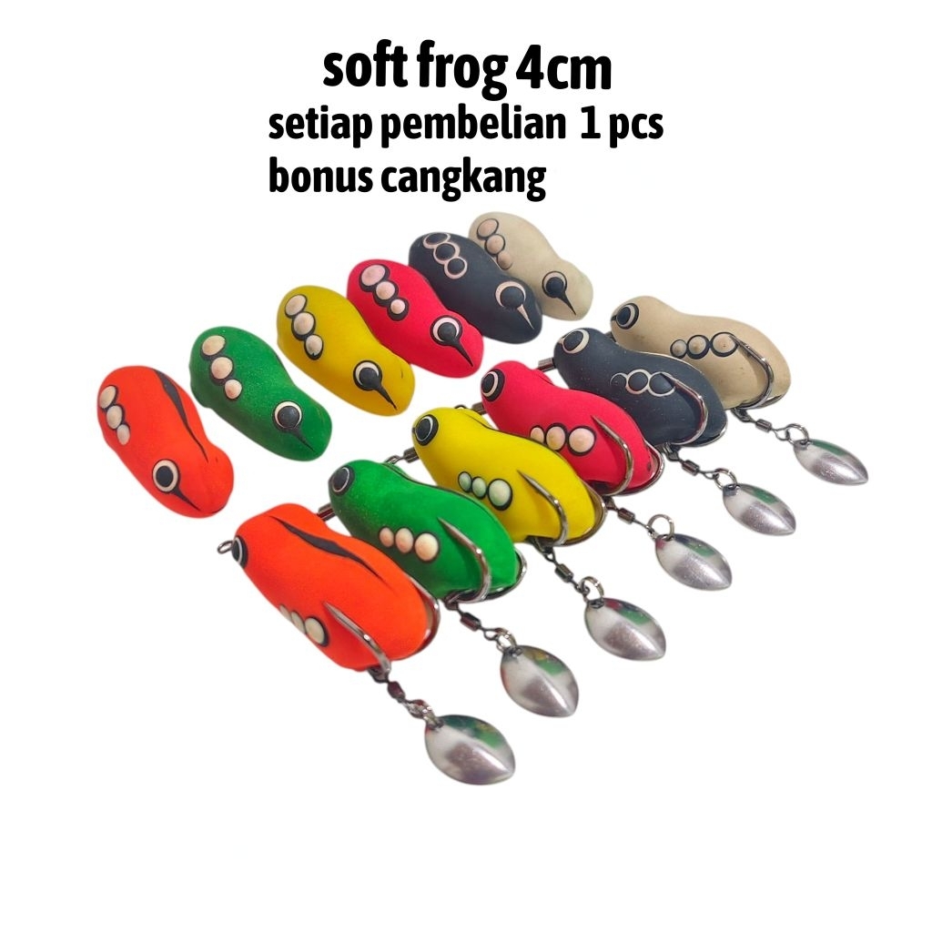 SOFT FROG 4 CM BONUS CANGKANG