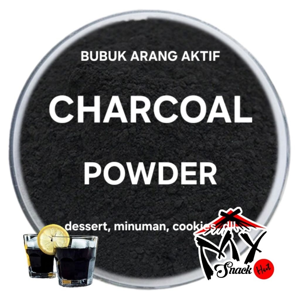 CHARCOAL POWDER 1KG FOOD GRADE EDIBLE BUBUK ARANG AKTIF HITAM ACTIVATED KARBON ROTI KUE MINUMAN HALA