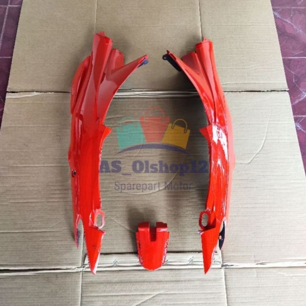 Body Samping Shogun 125 R warna merah bahan baru berkualitas