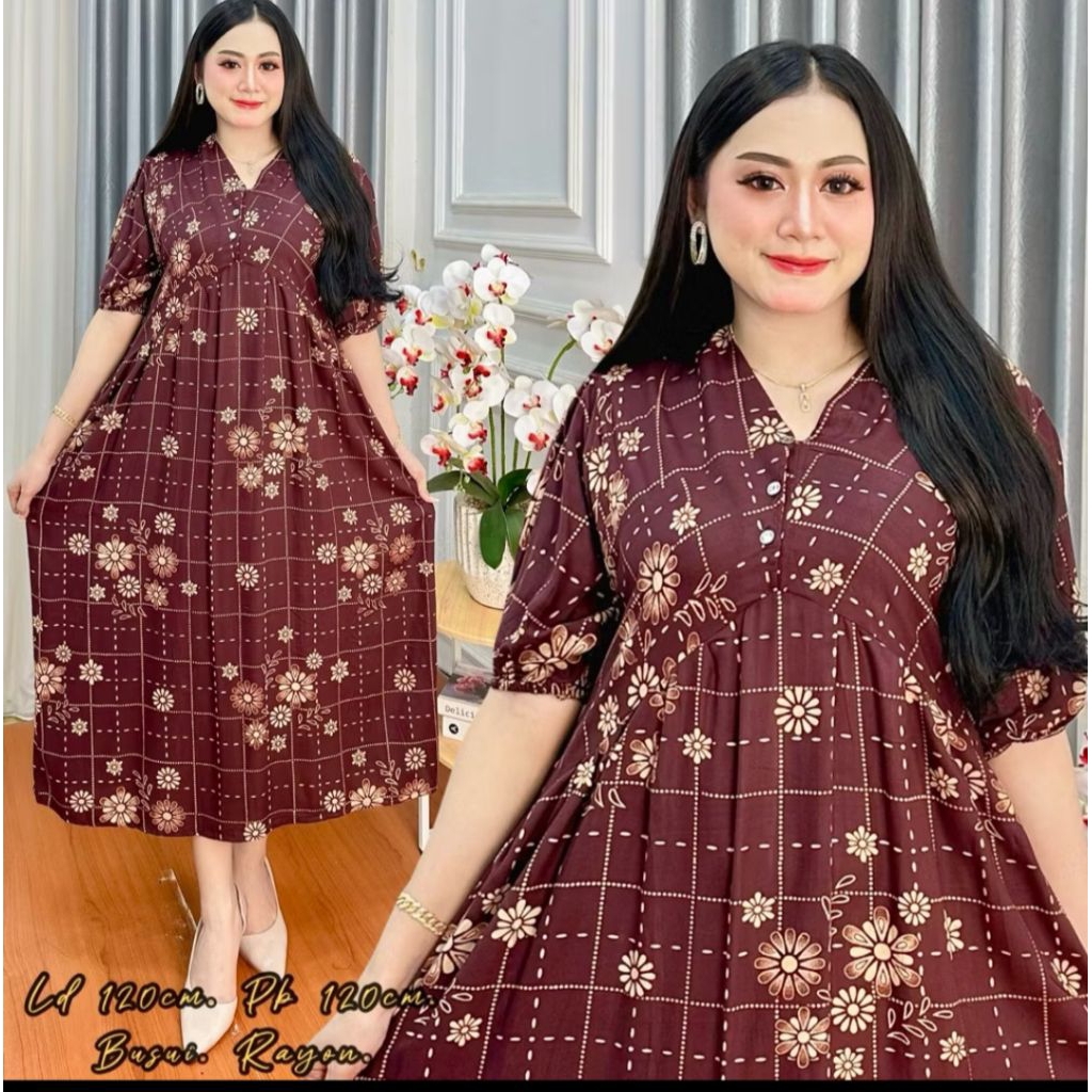 Daster Rayon Marisa Ld 120 Kekinian Busui