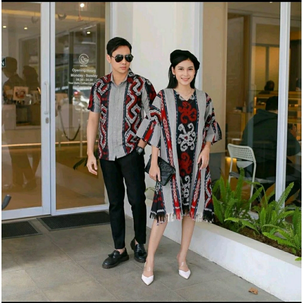 COUPLE TENUN_DRESS TENUN_KEMEJA TENUN_DRESS ANAK_KEMEJA ANAK