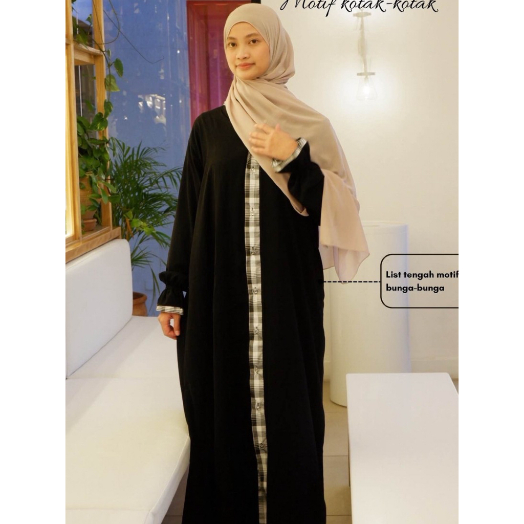 Abaya Amira Atfan Jet Black Anti UV
