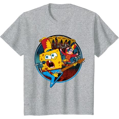 Kaos anak dan Kaos Dewasa SpongeBob SquarePants Band Graphic T-shirt