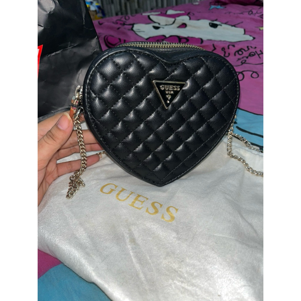 TAS GUESS LOVE HITAM ORI