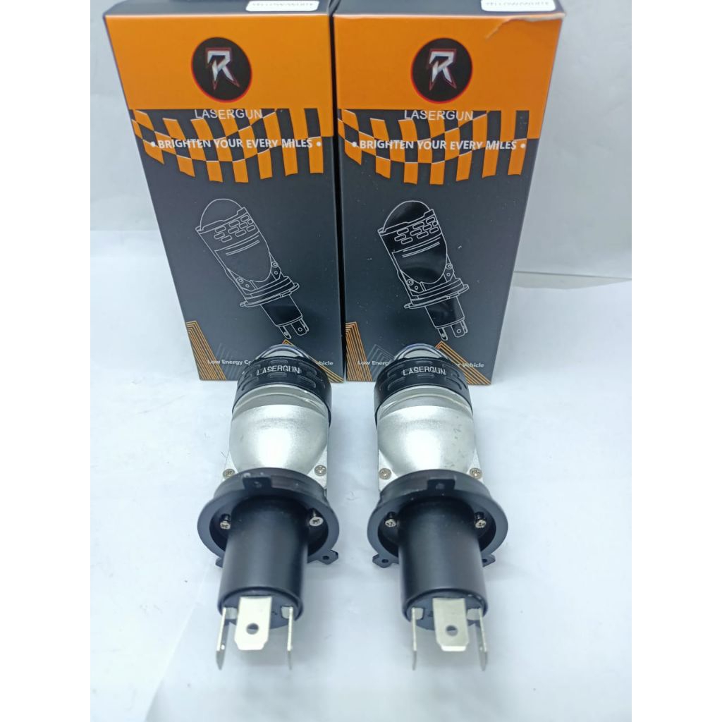 LAMPU DEPAN LAMPU UTAMA H4 BILED PROYEKTOR MOBIL MOTOR UNIVERSAL H4 KAKI 3