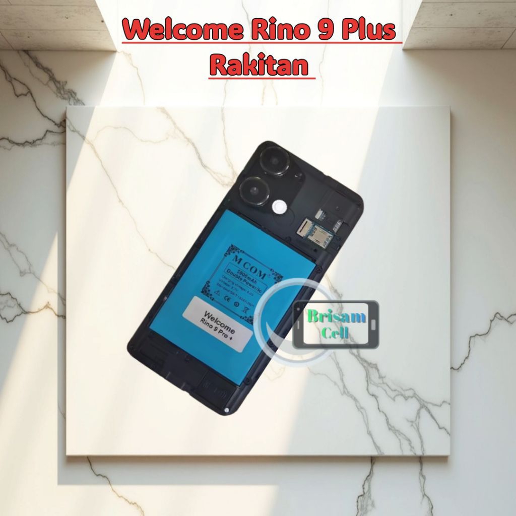 Battery  Mcom Welcome Rino 9 Pro Plus Batere Batre Baterai cina rakitan Double Power