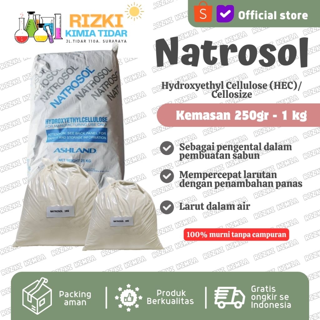 Natrosol Hydroxy Ethyl Cellulose HEC Cellosize bahan Pengental Sabun