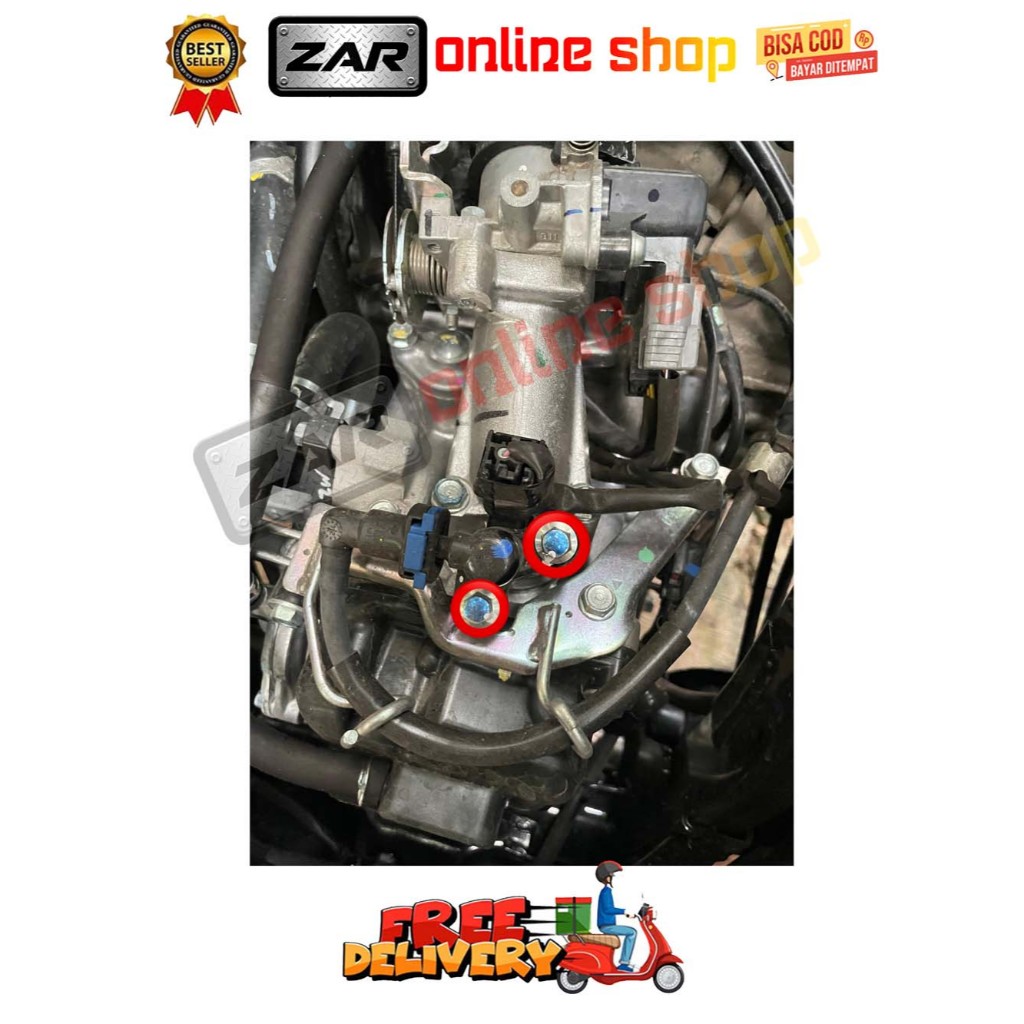 BAUT DUDUKAN INJECTOR ( 2 BAUT ) PCX VARIO BEAT DELUXE SCOOPY ADV STYLO GENIO SPACY 110 125 150 160 