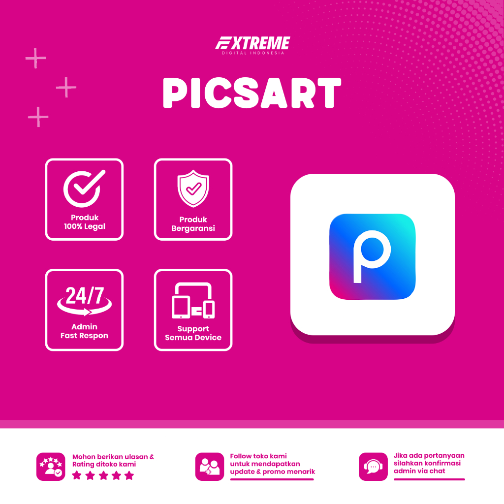 Picsart Gold+ Unlimited Features 1 Bulan Bisa Ganti Email 