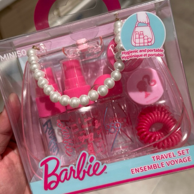 READY STOCK MINISO x BARBIE TRAVEL BOTTLE SET BARBIE EDITION