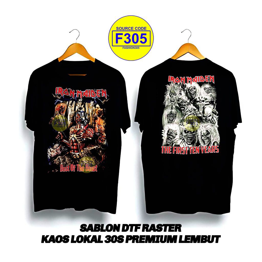 KAOS BAND IRON MAIDEN BOOTLEG DTF RASTER