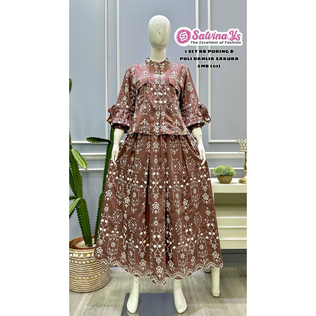 Gamis salvina terbaru paris jaguar cod/ wanita