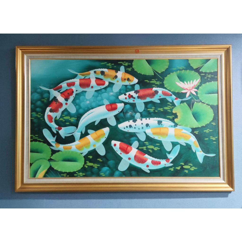 Lukisan Ikan Koi 9 Ekor
