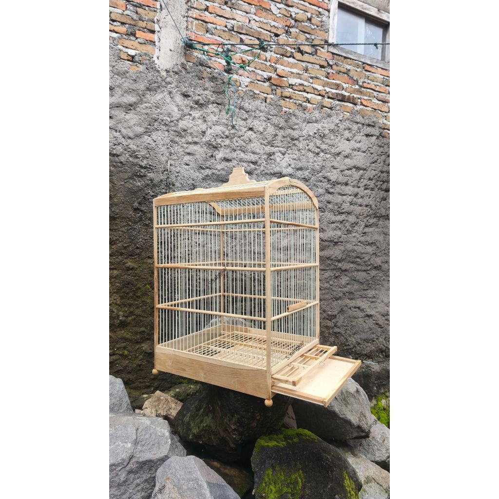 SANGKAR RADJA NO1&2 TIANG OVAL AMBRUKAN KAYU JATI