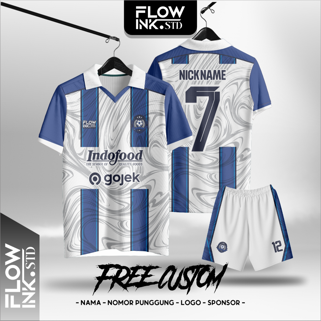 Jersey Sepak Bola | Jersey Futsal | Jersey Voli Custom Free Name Set