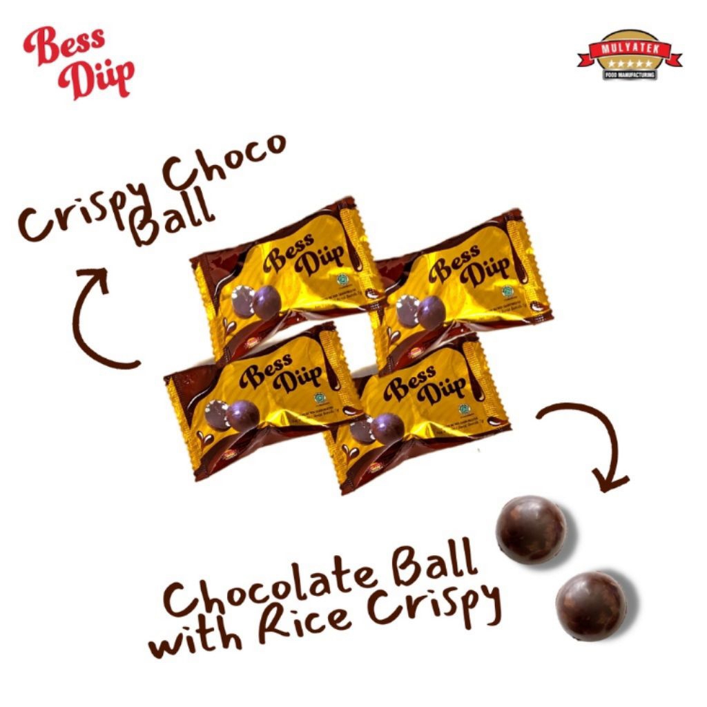 Bess diip 1 renteng isi 10pcs / Bess diip sachet crispy choco ball