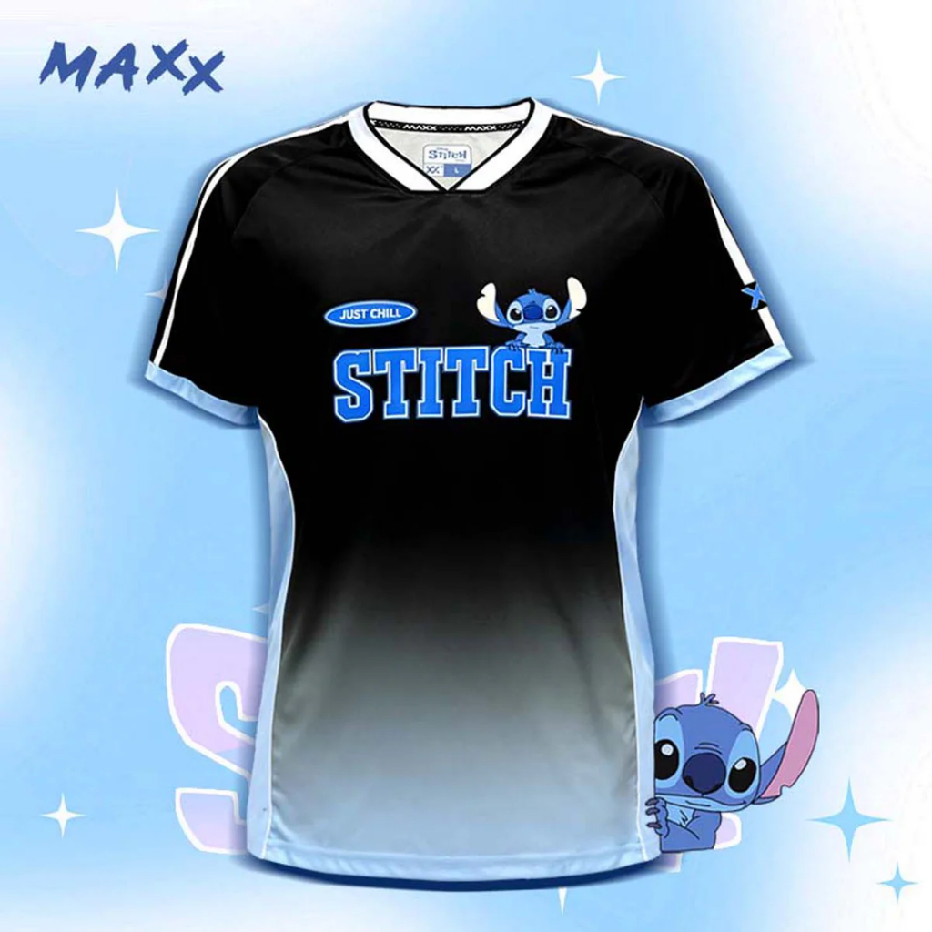 unisex Sports T-Shirts MAXX × Stitch Grade Premiun Quality | Baju Badminton Jersey Kaos Bulu Tangkis