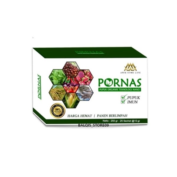 [ PUTIH ] PUPUK PORNAS ORGANIK SERBUK / PORNAS PUPUK SAWIT / PORNAS 1 BOX ISI 25 SACHET