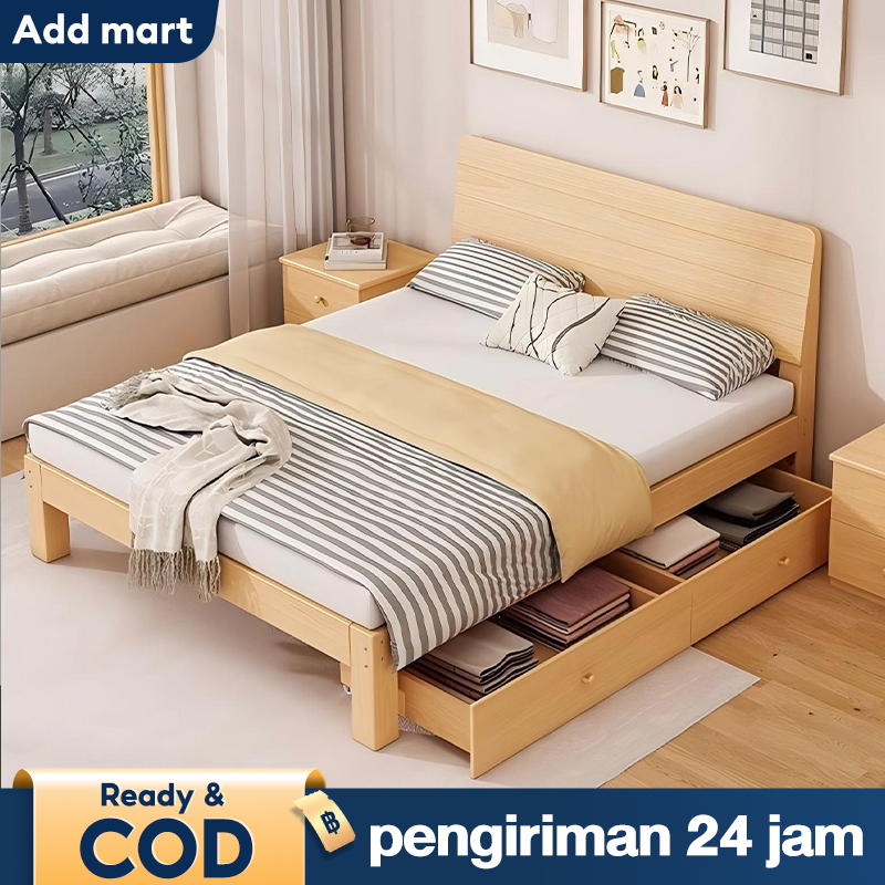 Ranjang Dipan Lantai Kayu Divan Tempat Tidur Dipan Sandaran Tempat Tidur Kayu Asli Dipan Tidur Kayu