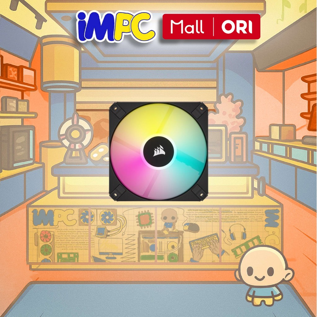 CORSAIR Fan Casing iCUE AF120 RGB SLIM 120mm PWM FDB Fan Single Pack