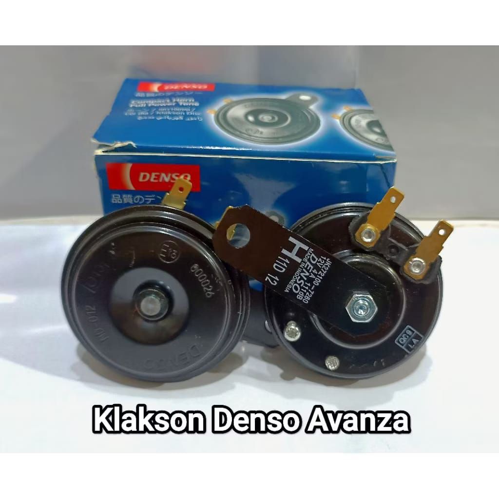 Klakson Avanza Ori Original Denso Compact Horn Set 12V Motor Mobil High And Low