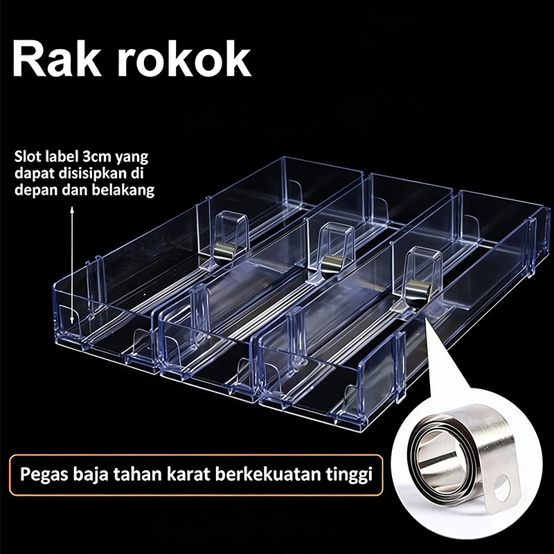 Pusher Rokok / Tempat Rokok / Rak Rokok Akrilis / Pusher Display Akrilik COD