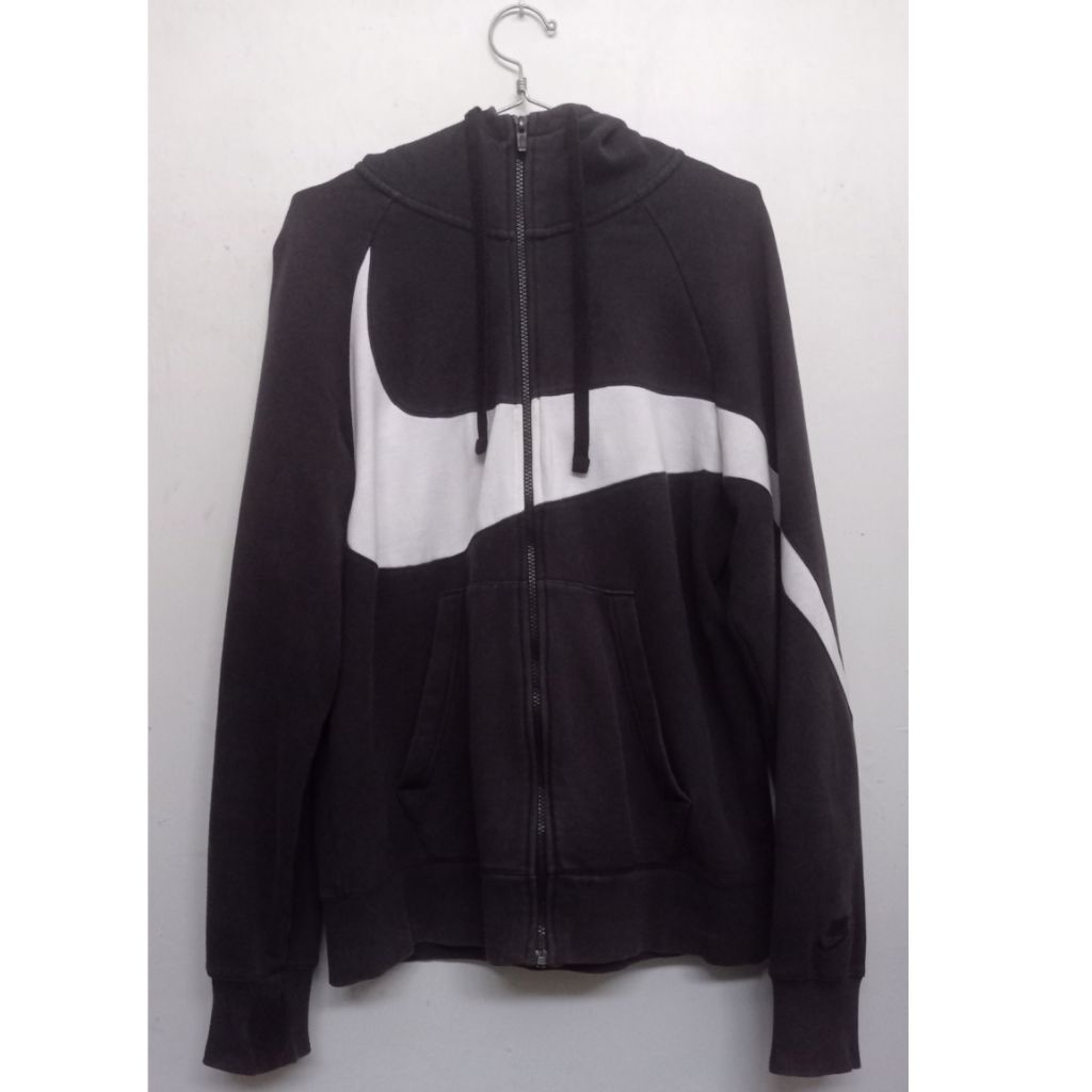 zip Hoodie nike big swoosh original jaket vintage block core big logo