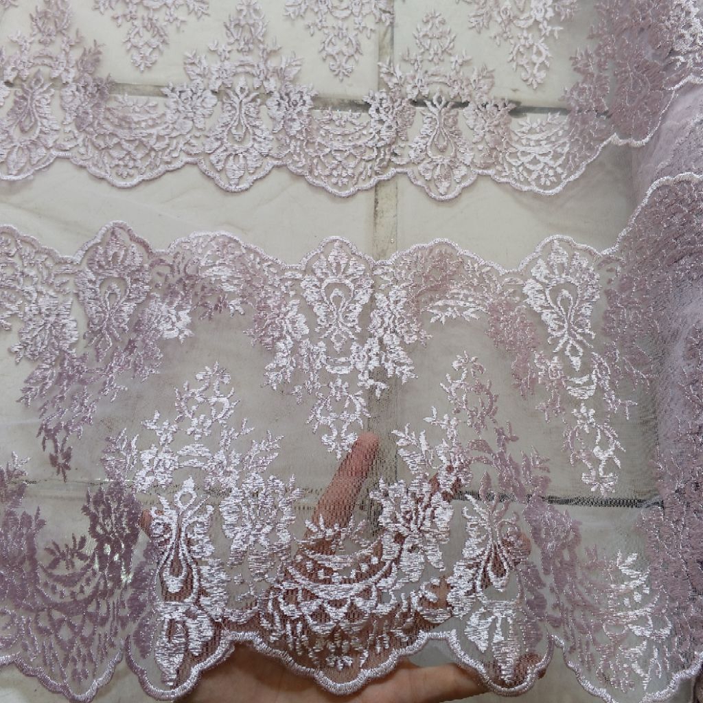 kain tile bordir motif - kain tile bordir meteran - kain tile bordir premium - kain tile antik /0,5m