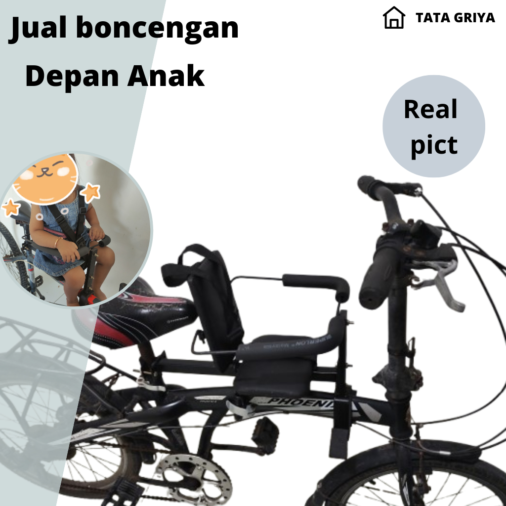 kursi Boncengan Sepeda lipat Anak/Boncengan sepedah depan Lipat dan MTB Premium/goncengan sepeda ana
