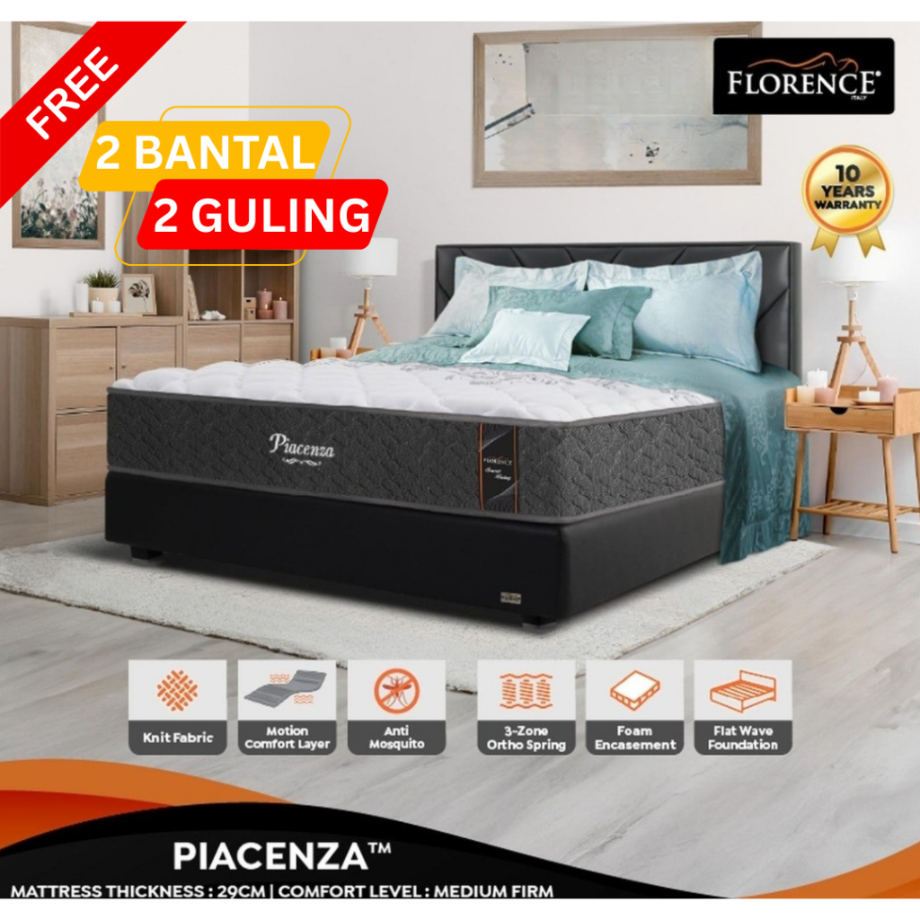 [READY STOCK] MATRAS SPRINGBED FLORENCE PIACENZA 180 X 200 X 29 CM | KASUR SPRINGBED FLORENCE PIACEN