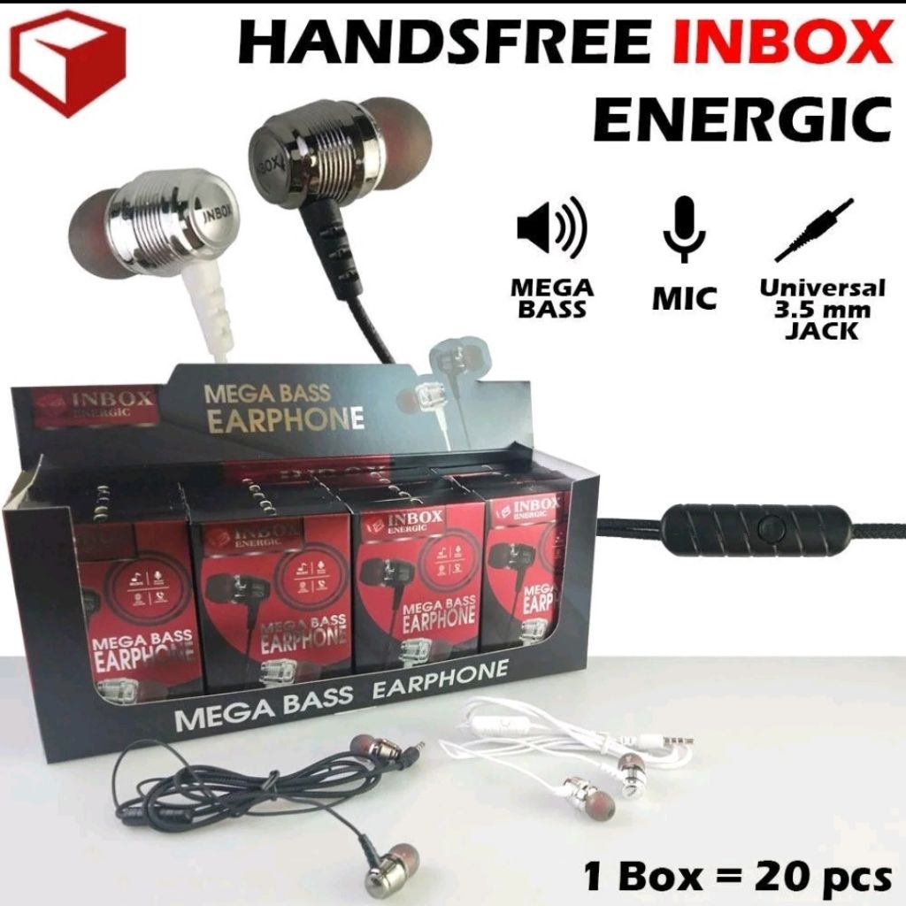 Handsfree Earphone Inbox Energic Mega Bass