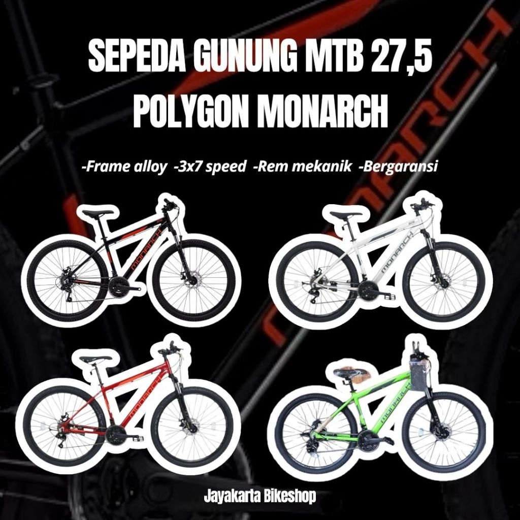 SEPEDA GUNUNG DEWASA MTB 27,5 POLYGON MONARCH | 27.5 INCH MOUNTAIN BIKE ADULT ORIGINAL DAN BERGARANS