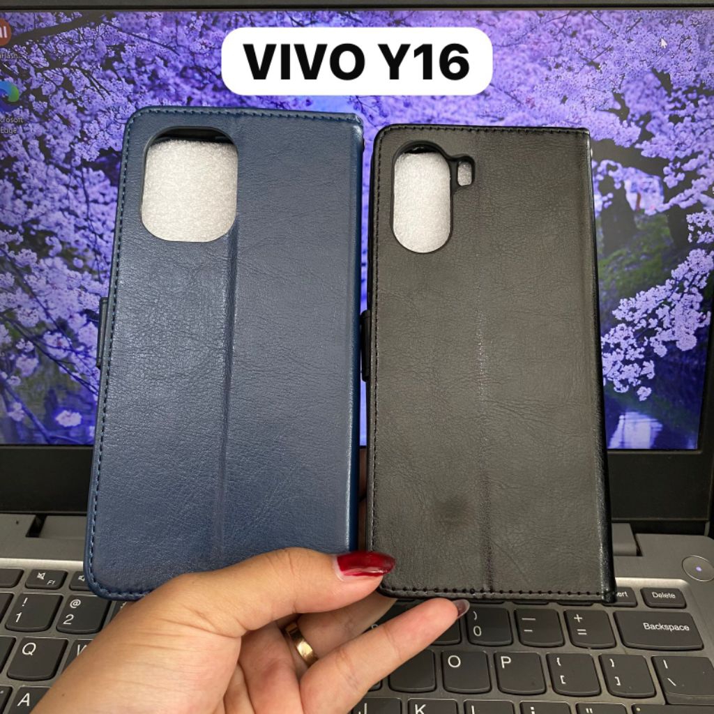 CASE SOFTCASE DOMPET LIPAT KULIT VIVO Y16
