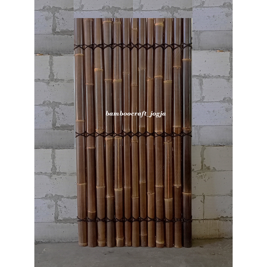 pagar bambu hitam belah 80x180cm