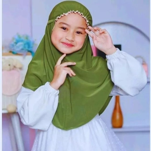 jilbab ANAK KERUT / JILBAB ANAK / HIJAB ANAK / BERGO ANAK / BERGO TALI ANAK / JILBAB INSTAN ANAK / J