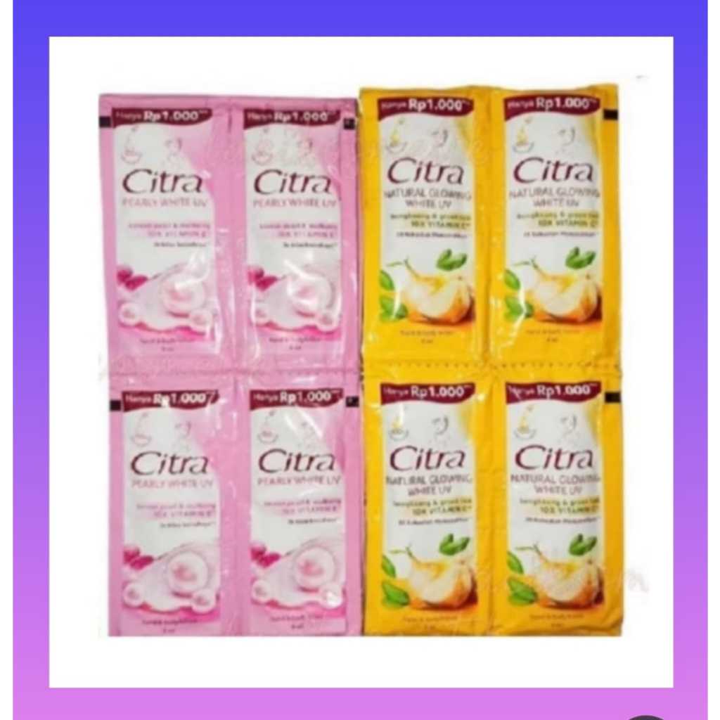 CITRA BODY LOTION SACHET - TRAVEL SIZE PEARLY GLOW BENGKOANG UV 9ml / Body Cream
