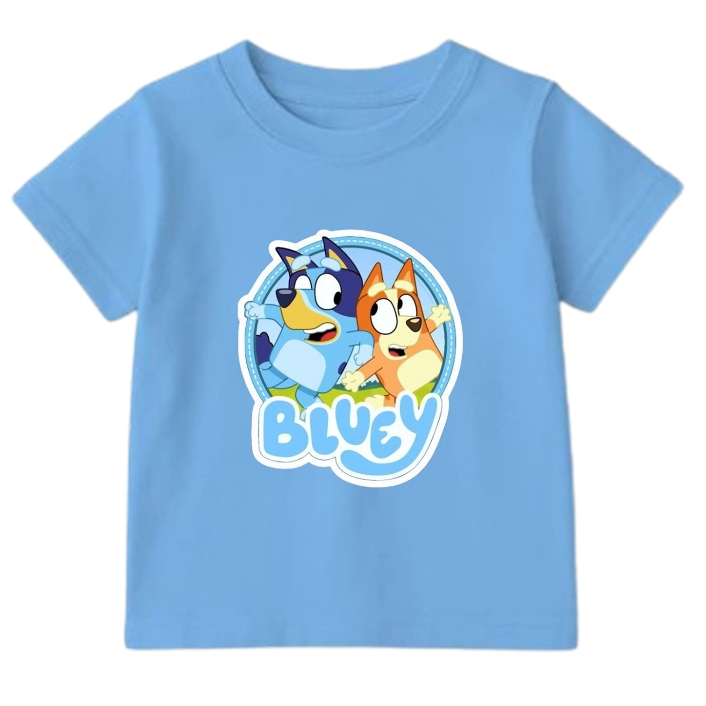 Kaos Bluey n Bingo Anak Laki Laki dan Perempuan - Atasan Bluey Anak - Baju Bluey Bingo Anak