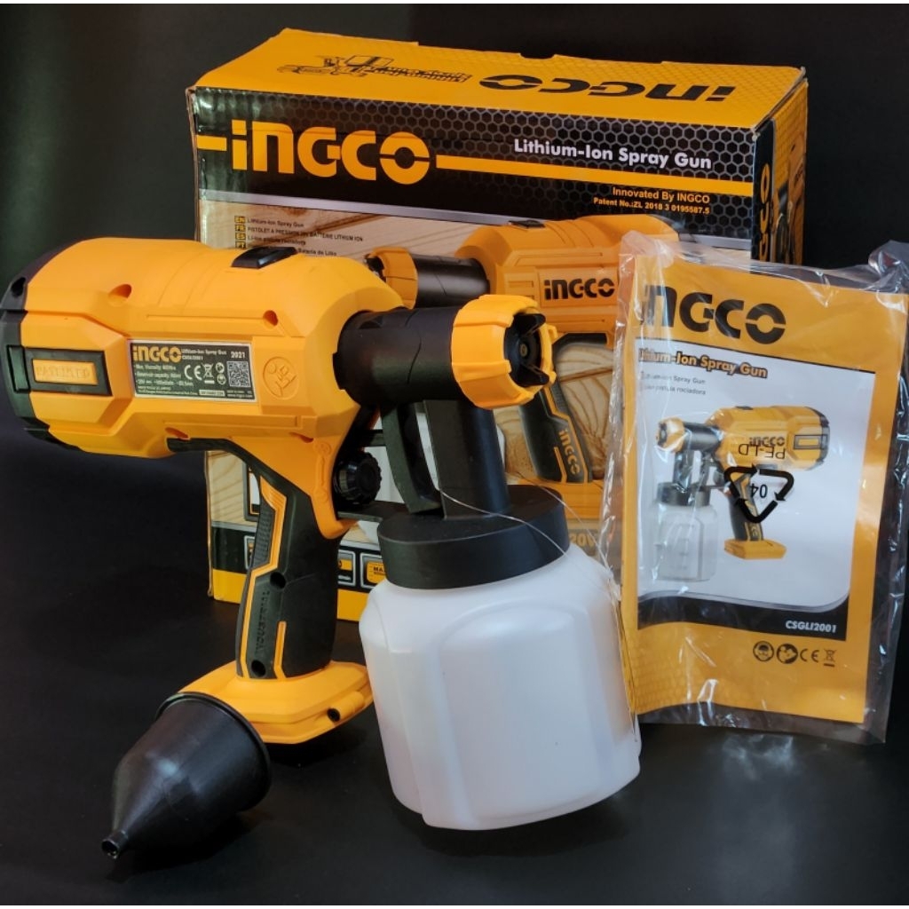 INGCO cordless spray gun 20V CSGLI2001 (spray gun elektrik)